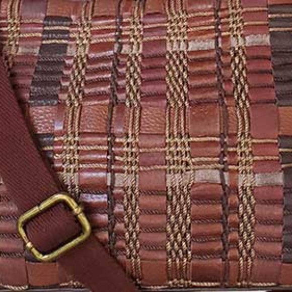 The Sak Leather/Weave Crossbody Purse - Picture 5 of 7